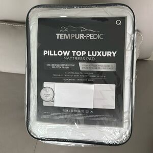 TEMPUR PEDIC White Tempurpedic Pillow Top Luxury Mattress Pad Queen